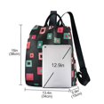 thumbnail image 3 of FORMRS Women's Travel Backpack Purse Anti-Theft Hidden Pockets Casual Shoulder Bag, Red Block Pattern, 3 of 7