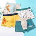 thumbnail image 2 of Utlike 4 Pack Boys Underwear Kids Children Underpants Cute Cartoon Striped Print Stretch Cotton Boxer Briefs Cooling Trunks Infant Comfort Daily Home Underwear Size 2 Years-3 Years, 2 of 8