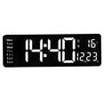 thumbnail image 1 of Reloj de pared digital grande, ajuste de brillo niveles, reloj despertador, reloj colgante, relojes LED para hotel, habitación resistente, Blanco perfecl Reloj de pared digital, 1 of 8