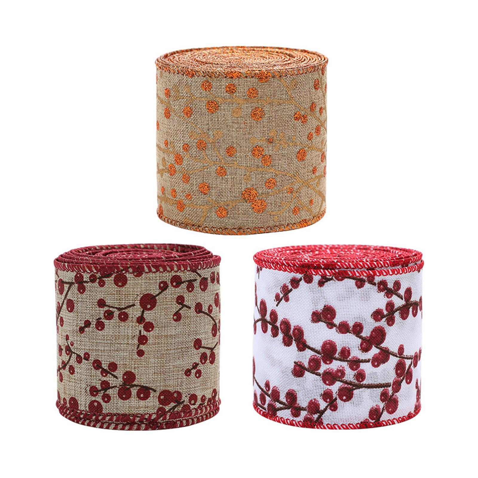 Ruban De Noël En Tissu - 6,3 Cm X 2 M, Couleur Abricot - Pour Décoration Sapin, Nœuds, Artisanat Festif - 12