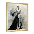 Designart "Black and White Chic Dress Minimalist Elegance II" Fashion