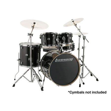 Ludwig 5-Piece Evolution Drum Kit with Hardware (Black Sparkle) - 22" Bass Drum