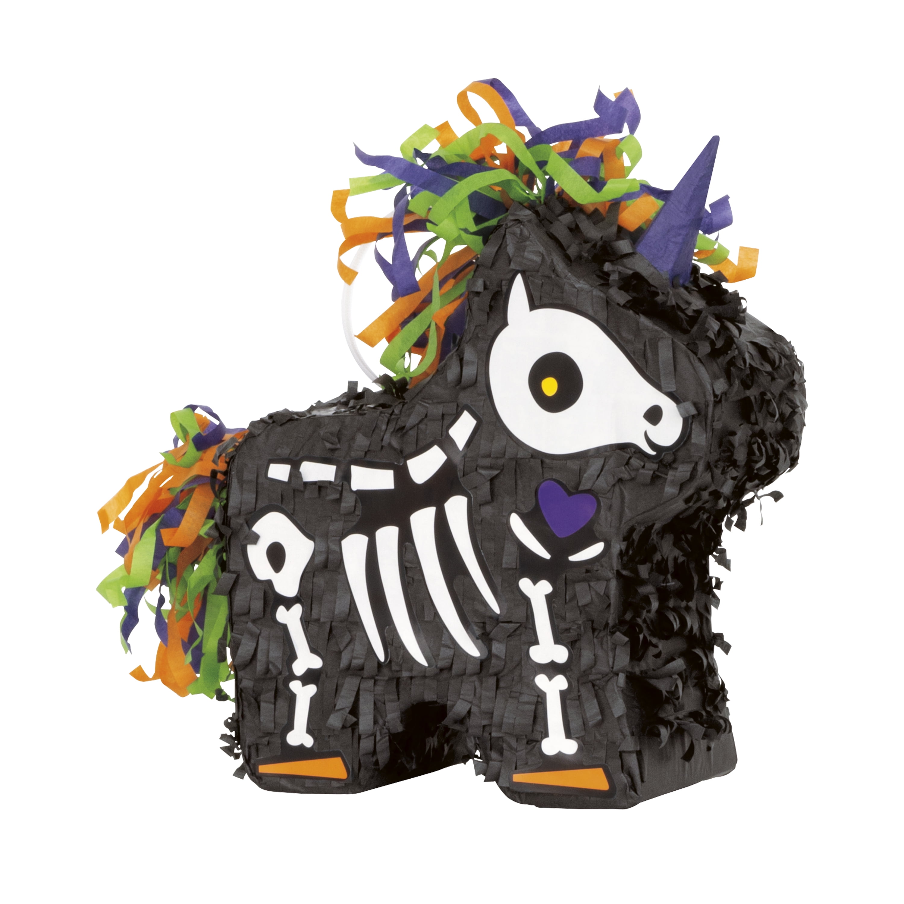 Mini Skeleton Unicorn Halloween Pinata, 7.5in x 6.5in Walmart