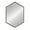 Black, variant on Uniek Kate And Laurel McNeer Large Hexagon Mirror, 31-1/8"H x 21-7/8"W x 13/16"D, Black
