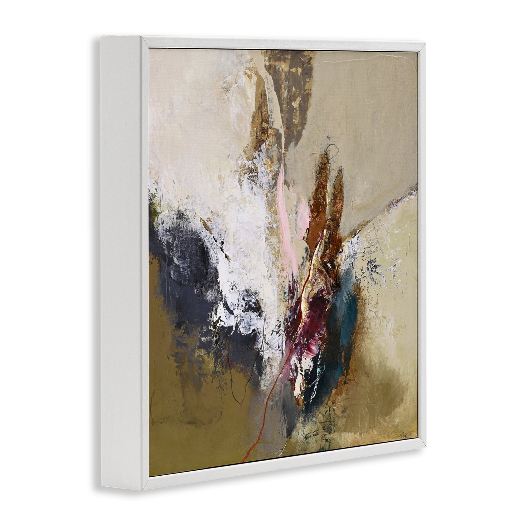 Earthy Mood Composition White Framed Giclee Art, design by Design Fabrikken
