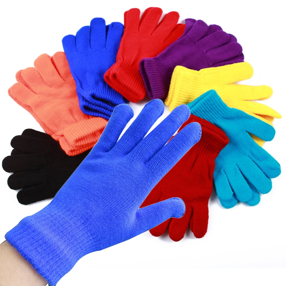 Travelwant Winter Fleece Gloves Full Fingers Warm Mittens Gloves Kids