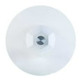 thumbnail image 3 of Glass Top Round Dining Table with Geometric Pedestal Base, White-Saltoro Sherpi, 3 of 5
