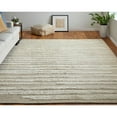 thumbnail image 2 of Feizy Ashby Transitional Stripes, White/Tan, 2' x 3' Accent Rug Easy Care Stain Resistant Pet & Kid Friendly Scandinavian Solid Floor Rug for Living room Bedroom, 2 of 8