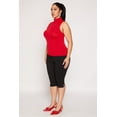 thumbnail image 3 of Womens Plus Size Sleeveless Mock Neck Top, 3 of 4