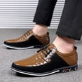 thumbnail image 3 of IUJSOY Men's Dress Shoes Comfort Business Casual Oxford Shoes Sneakers Derby Shoe Brown 12, 3 of 7