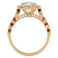 thumbnail image 3 of SuperJeweler 2 1/2 Carat Halo Moissanite Engagement Ring In 14 Karat Yellow Gold For Women, 3 of 6