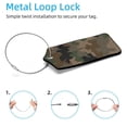 thumbnail image 2 of Square 2Pack PU Leather Camouflage Pattern Cruise Luggage Tag with Privacy Cover and Stainless Steel Ring - Suitable for Travel Handbags Backpacks Luggage Tags, 2 of 6