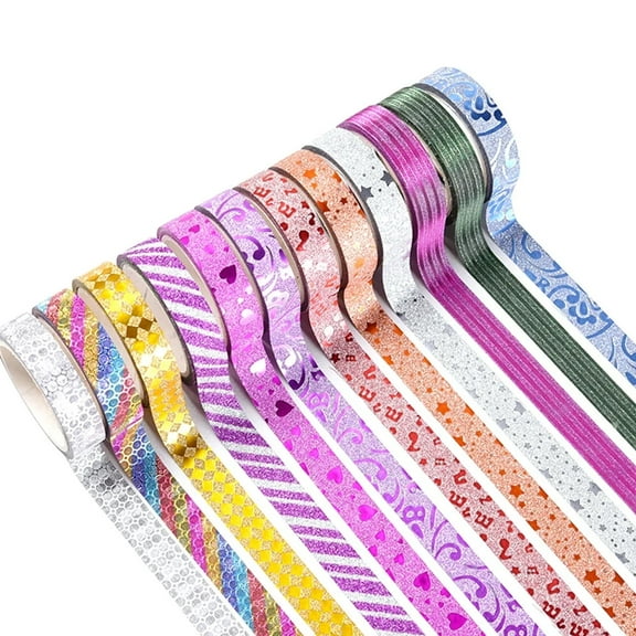 CCOCC 10 Pcs Washi Tape Set,Decorative Scrapbook Tape for DIY Crafts,Gift Wrapping