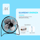 thumbnail image 5 of Ventilador Portátil De Escritorio USB Pequeño Metal 14cm Mini Ventilador Silencioso Con Aspas Metálicas Ideal Oficina Hogar Laptops Enfriador Compacto Potente Bajo Consumo, 5 of 7