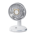 Desktop Fan USB Rechargeable, Round Base Cute Cat Shape Mini Personal ...
