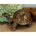 thumbnail image 3 of 11" x 6" Brown Polystone Turtle Sculpture, by DecMode, 3 of 11