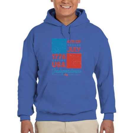 4Th Of July 1776 Hoodie Men -Image by Shutterstock Male 3X-Large