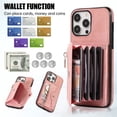 thumbnail image 2 of Jiahe Cover for iPhone XR, Wallet Case Crossbaody, with RFID Blocking Shockproof Zipper Purse with Card Slots Holder Adjustable Detachable Shoulder Strap Lanyard Case Cover, rosegold, 2 of 7