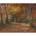 thumbnail image 2 of Olga Wisinger-Florian 18x15 Black Ornate Wood Framed Double Matted Museum Art Print Titled - Praterallee in Autumn Autumn Avenue (1900), 2 of 5
