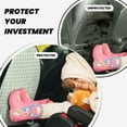 thumbnail image 4 of Fuzoiu Pistachio Green Checkboard Print 2 Pack Kick Mat Back Seat Protector With 3 Storage Pockets, Universal Car Seat Back Organizer For Kids Pets, Waterproof Backseat Protector For Most Car, 4 of 8