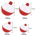 thumbnail image 2 of 36 Pieces Fishing Bobbers Assortment Round Buoy Floats Fishing Bobbers Snap on Floats for Fishing Supplies, 2 of 7