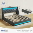 thumbnail image 2 of Greenstell Smart Charging Storage Bed Frame - 900lbs Capacity Noise-Free, Full, Dark Gray, 2 of 7
