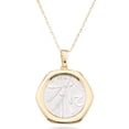thumbnail image 5 of Miabella Italian 18K Gold over 925 Sterling Silver Genuine 2-Lira Bee Coin Medallion Pendant Necklace for Women 18 Inch Chain, Made in Italy, 5 of 7