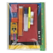 20 Piece Stationary Kits Containing 1 Spiral Notebook, 1 Colored Folder, 3 Ballpoint Pens, 3 Pencils, 5 Crayons, 2 Erasers, 1 Pencil Case, 1 Sharpener, 1 Metric Ruler & More!