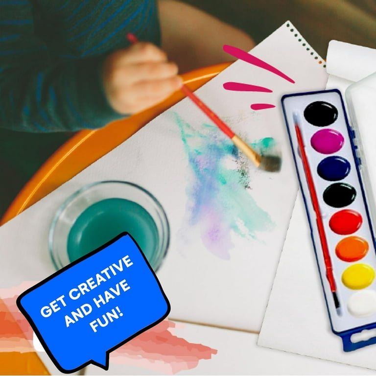 Neliblu Water color Paint Set for Kids - Bulk Watercolor Paint Set of 24