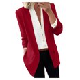 thumbnail image 1 of Vedolay Blazer jacket Womens Blazer Casual Long Sleeve Open Front Business Lapel Suit Jacket,Red XXL, 1 of 4