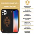 thumbnail image 7 of Case Yard Wooden Case for iPhone-11-Pro Soft TPU Silicone cover Slim Fit Shockproof Wood Protective Phone Cover for Girls Boys Men and Women Supports Wireless Charging King of Hearts Design, 7 of 7