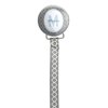 Personalized Name Grey Moroccan Tile Pacifier Clip