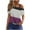 Purple, variant on Off One Shoulder Tops for Women Summer Color Block Cold Shoulder T Shirts Vacation Casual Loose Basic Blouses (M, Khaki)