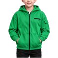thumbnail image 2 of LIaqionyy Boys Hoodies Jacket Casual Outerwear Kids Lightweight Zip Hooded Cute Coat with Pockets, 2 of 8