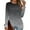 Grey, variant on Womens Tops Long Sleeve Tops Twist Front Tunic Long Sleeve Shirts for Women