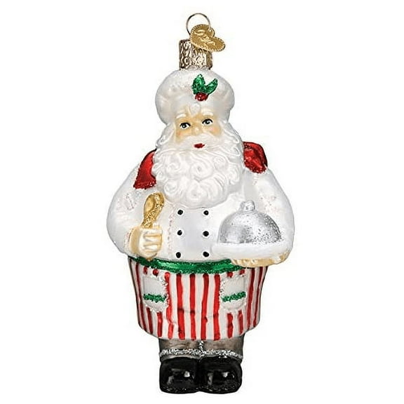 Old World Christmas Blown Glass Ornament for Christmas Tree, Chef Santa