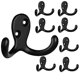 thumbnail image 1 of Ganchos para abrigos shaofei Gancho de pared doble Negro, 1 of 5