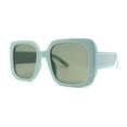 thumbnail image 3 of Womens Mod Large Rectangle Butterfly Chic 90s Designer Sunglasses Mint Green, 3 of 4