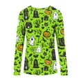 thumbnail image 3 of Halloween Shirts for Women Long Sleeve T-Shirts Funny Graphic Print Casual Loose Comfy Crewneck Tunic Tops Women Fall Outfit, 3 of 4