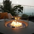 thumbnail image 2 of Elementi Plus Glass Wind Screen Outdoor Firepit Bowl Wind Guard Round Clear Fire Pit Glass Guard Fireplace Screen Tempered Glass Wind Shield Firepit Accessories - 25.4 x 25.4 Inches, 2 of 8