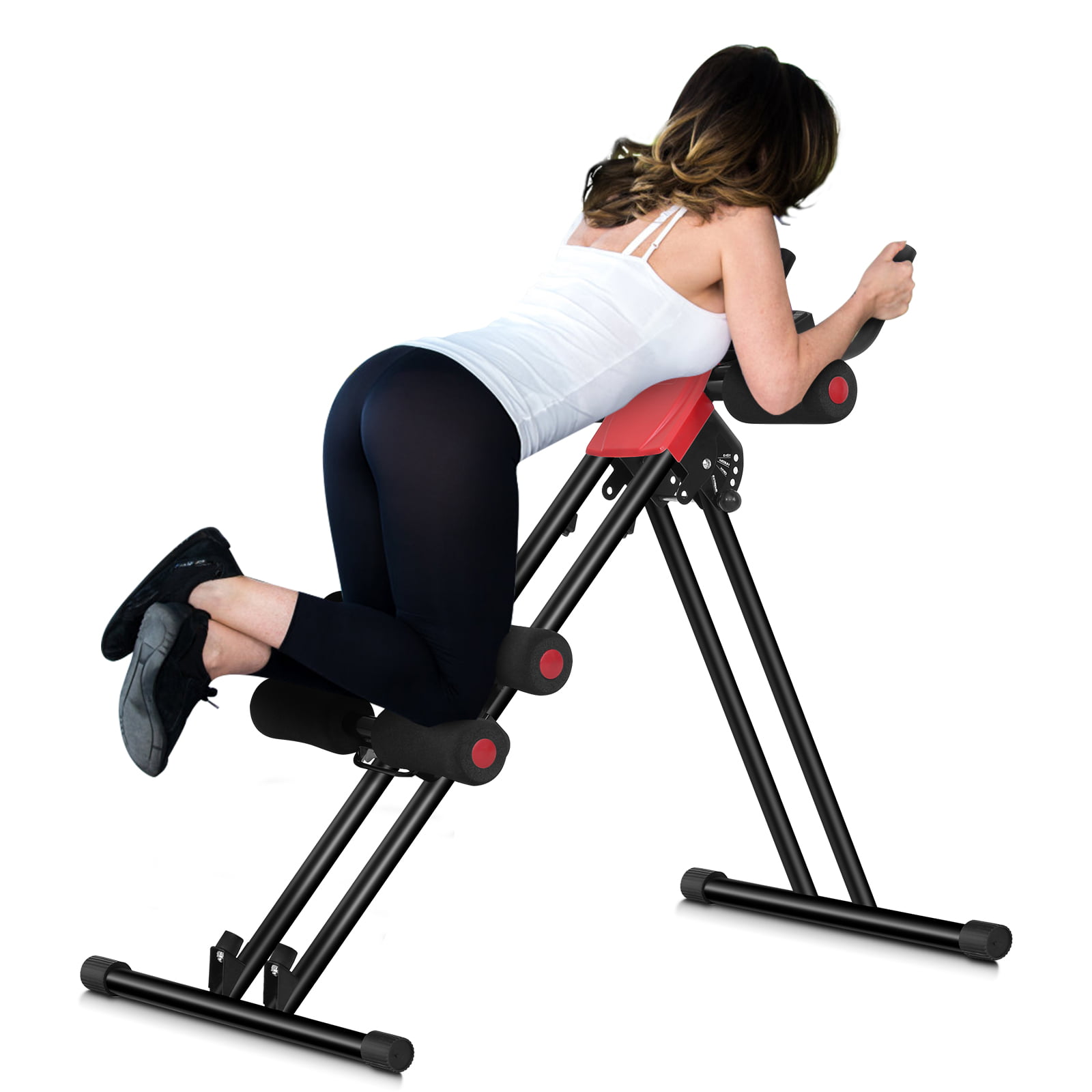 Costway Ab Machine with LCD Monitor Adjustable Abdominal