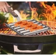 thumbnail image 3 of Gril à Rouleaux Hot-Dog, Gril à Rouleaux Hot-Dog avec Poignée en Bois Franc, Grille en Acier Inoxydable, 6 Brochettes, Grille Extérieure à Rouleaux Hot-Dog pour Réunions de Famille, 3 of 8