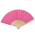 thumbnail image 3 of Pattern Folding Dance Wedding Party Lace Silk Folding Hand Held Solid Color Fan, 3 of 4