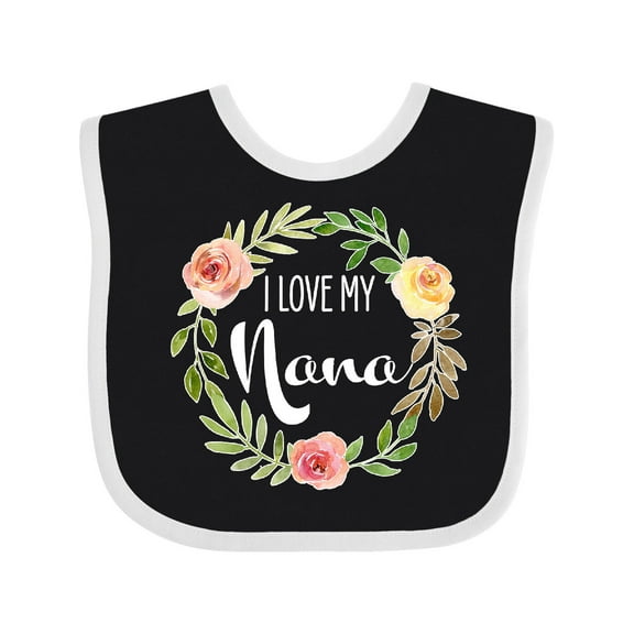 Inktastic I Love My Nana Flower Circle Boys or Girls Baby Bib