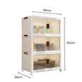 thumbnail image 3 of Jiarui 3 Tier Stackable Plastic Storage Bins with Lids, Collapsible Plastic Drawer Closet Organizers with Wheels, 3 of 9