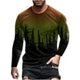 thumbnail image 2 of Tbopshirt Mens Tops Men Fashion Casual Round Neck Pullover Printing Long Sleeve T Shirt Blouse, 2 of 3