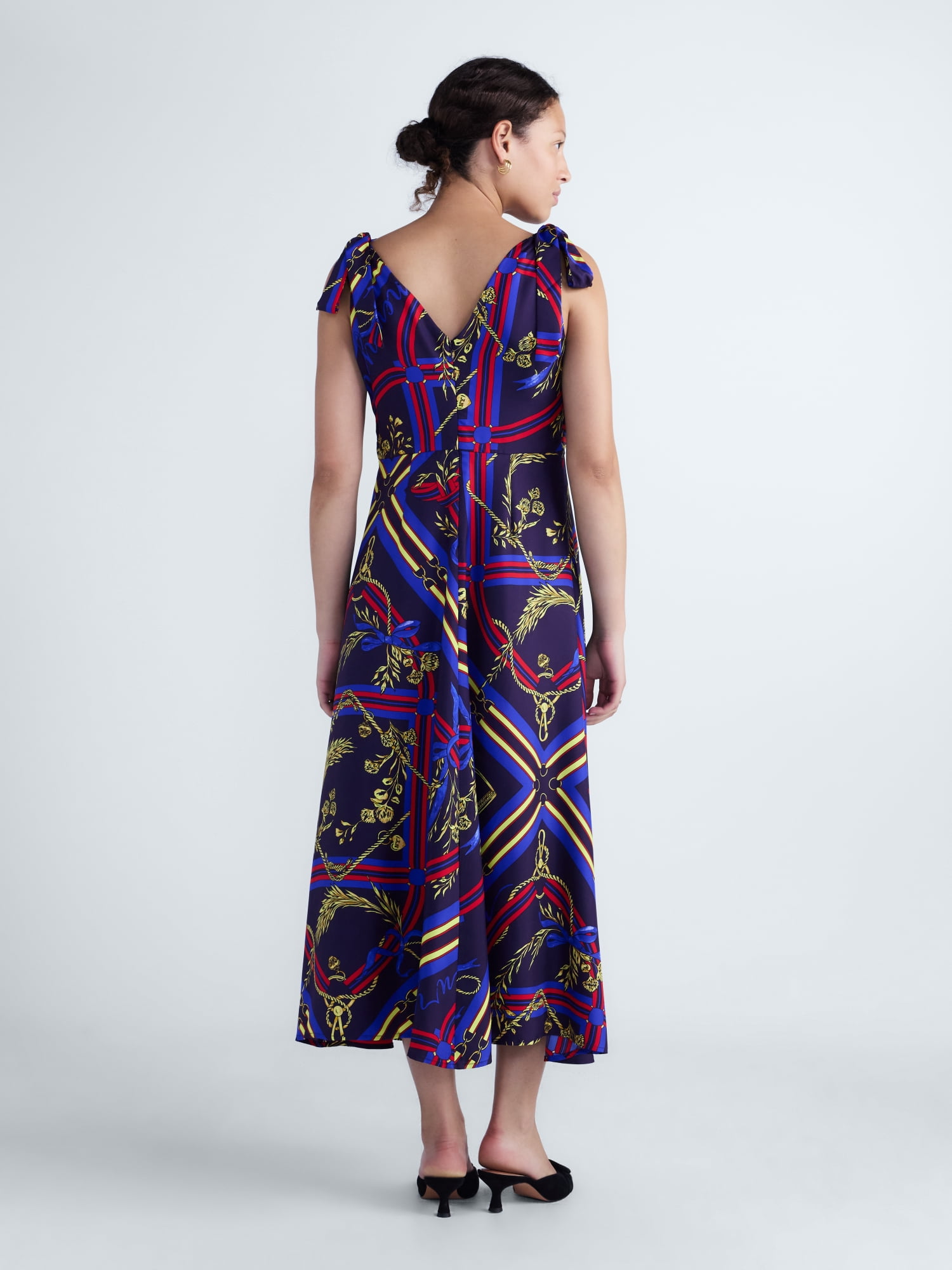 Free Assembly Women's and Women's Plus Silk Twist Front Sleeveless Maxi Dress, Sizes 0-26W