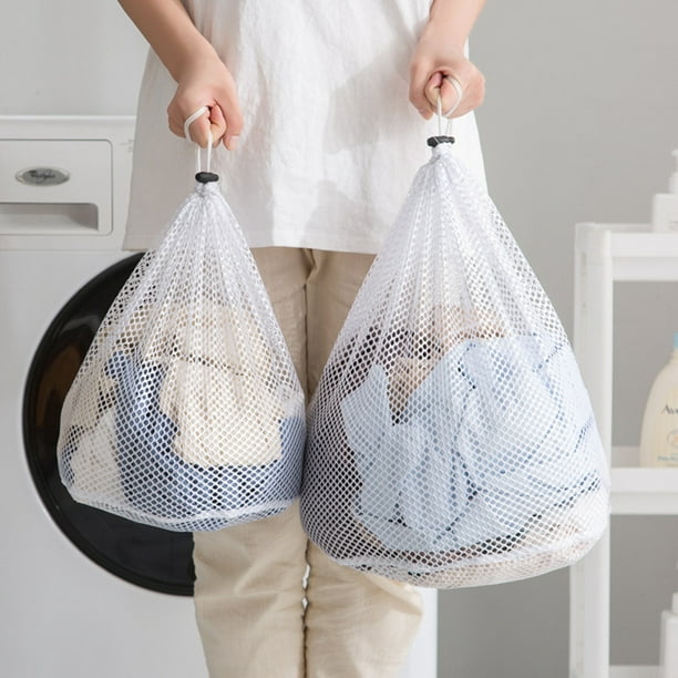 EGNMCR Large Laundry Bag, Mesh Laundry Bags With Drawstring