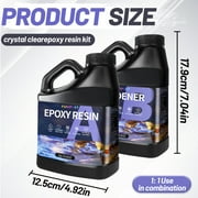 64oz Epoxy Resin For Arts DIY Crafts, Jewelry, Tabletops,Use with Additives Like Glitter, Mica Powder,and Liquid Pigment