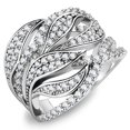 thumbnail image 1 of Alamode 3W1466-6 Women Rhodium Brass Ring with AAA Grade CZ in Clear - Size 6, 1 of 1